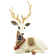 Imagem de RENA NATALINA DECORATIVA DEITADA 35X30X15CM - TOKDACASA - Cromus Embalagens Ind E Com Ltda