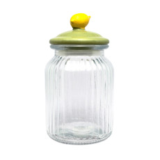 Imagem de POTE DE VIDRO 1L CANELADO LIMONE 18X11X11CM - TUUT - Yangzi Brasil Corporation S A 