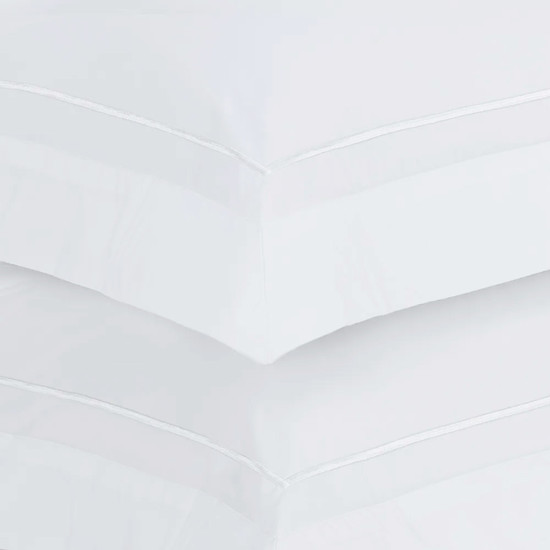 Imagem JOGO DE CAMA CASAL 200 FIOS DE ALGODÃO FIESOLE BRANCO - TRUSSARDI