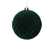 Imagem de BOLA DE NATAL DECORATIVA VERDE AVELUDADA DE PLÁSTICO 15CM - TOKDACASA - Cromus Embalagens Ind E Com Ltda