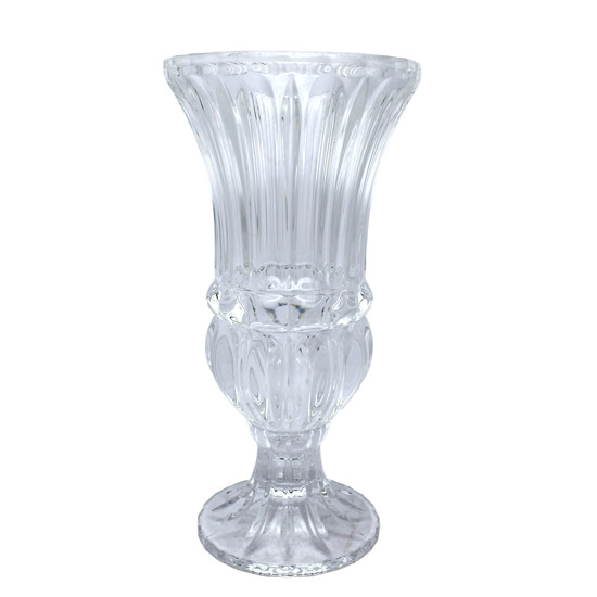 Imagem VASO DECORATIVO DE VIDRO COM PÉ 24X12X12CM - DELISOGA