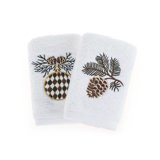 Imagem JOGO LAVABO COM BORDADO 100% ALGODÃO FESTIVE - TRUSSARDI