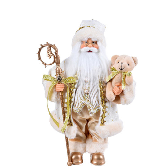 Imagem PAPAI NOEL DECORATIVO DE PLÁSTICO E ALGODÃO 30CM - GRILLO