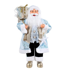 Imagem de PAPAI NOEL DECORATIVO AZUL E DOURADO 45CM - GRILLO - Grillo Ltda