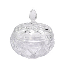 Imagem de POTICHE DECORATIVO DE VIDRO 17X18X18CM - ADELY CRYSTAL - Dayhome Comercial Ltda