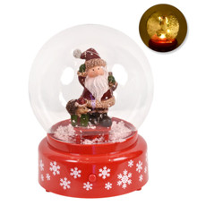 Imagem de GLOBO CENÁRIO NATALINO DE LUZ COM MÚSICA EM PLÁSTICO E RESINA 19CM - GRILLO - Grillo Ltda