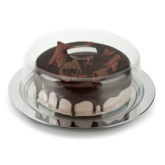 Imagem PRATO PARA BOLO VISION COM CÚPULA TRANSPARENTE 12X32X32CM - FORMA