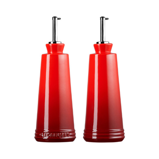 Imagem SET AZEITE & VINAGRE SIGNATURE VERMELHO 300ML EM CERÂMICA 20X17X8CM - LE CREUSET