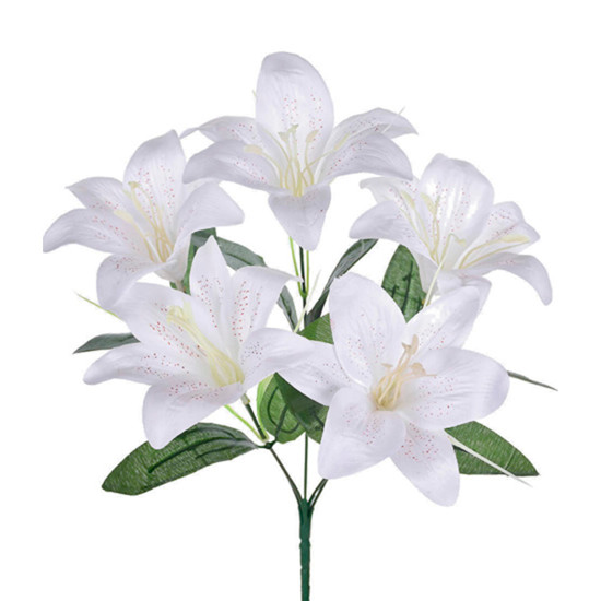 Imagem BUQUÊ DECORATIVO DE LÍRIO TIGRE BRANCO 35X23CM - GRILLO