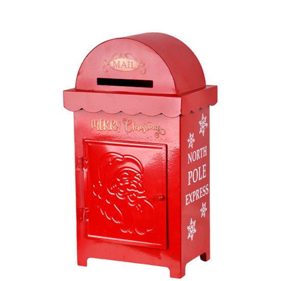 Imagem CORREIO NATALINO DECORATIVO DE METAL VERMELHO 30X17CM - GRILLO