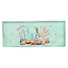 Imagem de BANDEJA RETANGULAR DE SERVIR AZUL DE MELAMINA 37CM - GRILLO - Grillo Ltda